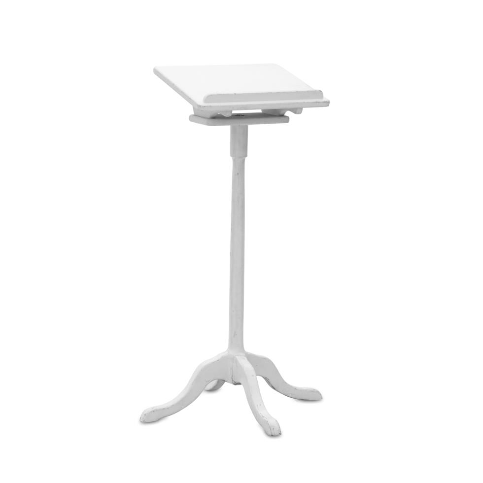 white-guest-book-stand
